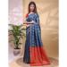 Picture of Appealing Linen & Silk Steel Blue Saree