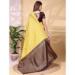 Picture of Grand Linen & Silk Golden Rod Saree