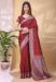 Picture of Excellent Linen & Silk Maroon Saree