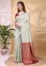 Picture of Stunning Linen & Silk Off White Saree