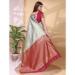 Picture of Stunning Linen & Silk Off White Saree