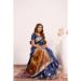 Picture of Beautiful Silk Dark Slate Blue Saree