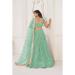 Picture of Beauteous Net Dark Sea Green Lehenga Choli