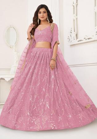 Picture of Taking Net Pale Violet Red Lehenga Choli