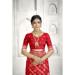 Picture of Bewitching Silk Fire Brick Saree