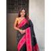 Picture of Delightful Silk Dark Slate Grey Saree