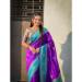 Picture of Classy Silk Dark Violet Saree