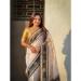 Picture of Stunning Silk Pale Golden Rod Saree