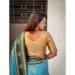 Picture of Shapely Silk Medium Turquoise Saree