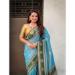 Picture of Shapely Silk Medium Turquoise Saree