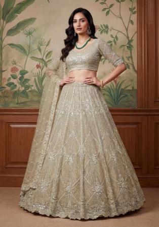 Picture of Sublime Net Dark Grey Lehenga Choli