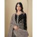 Picture of Excellent Chiffon Black Straight Cut Salwar Kameez