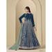 Picture of Chiffon Midnight Blue Straight Cut Salwar Kameez