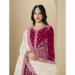 Picture of Sightly Chiffon Maroon Straight Cut Salwar Kameez