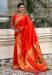 Picture of Enticing Silk Orange Red Saree