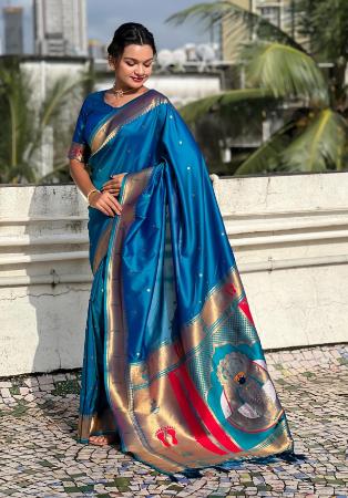 Picture of Gorgeous Silk Light Sea Green Saree
