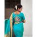 Picture of Stunning Silk Dark Turquoise Saree