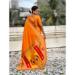 Picture of Fine Silk Orange Saree