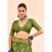 Picture of Pretty Cotton & Silk Dark Olive Green Saree