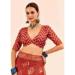 Picture of Wonderful Cotton & Silk Indian Red & Brown Saree