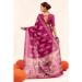 Picture of Good Looking Cotton & Silk Medium Violet Red Saree