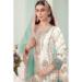 Picture of Georgette Off White Straight Cut Salwar Kameez