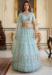 Picture of Exquisite Net Light Steel Blue Lehenga Choli