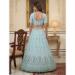 Picture of Exquisite Net Light Steel Blue Lehenga Choli
