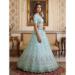 Picture of Exquisite Net Light Steel Blue Lehenga Choli