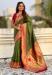 Picture of Lovely Silk Rosy Brown & Dark Olive Green Saree