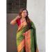 Picture of Lovely Silk Rosy Brown & Dark Olive Green Saree