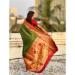 Picture of Lovely Silk Rosy Brown & Dark Olive Green Saree