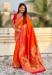 Picture of Elegant Silk Orange Red Saree
