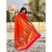 Picture of Elegant Silk Orange Red Saree