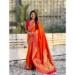 Picture of Elegant Silk Orange Red Saree