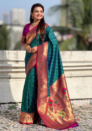 Picture of Enticing Silk Midnight Blue Saree