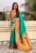Picture of Excellent Silk Dark Turquoise Saree