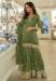 Picture of Silk Dark Olive Green Straight Cut Salwar Kameez