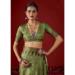Picture of Exquisite Silk Dark Olive Green Saree