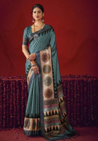 Picture of Classy Silk Midnight Blue Saree
