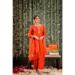 Picture of Admirable Rayon Orange Red Readymade Salwar Kameez