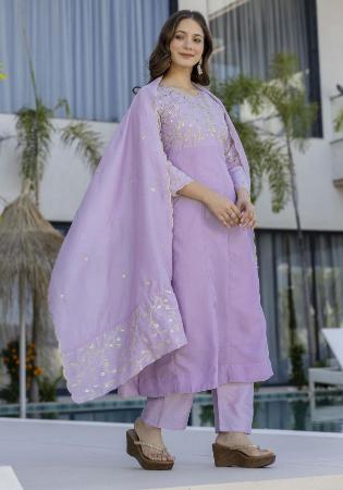 Picture of Rayon Light Slate Grey Readymade Salwar Kameez