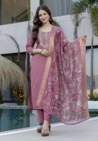 Picture of Magnificent Rayon Rosy Brown Readymade Salwar Kameez