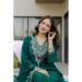 Picture of Alluring Rayon Teal Readymade Salwar Kameez