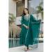 Picture of Alluring Rayon Teal Readymade Salwar Kameez