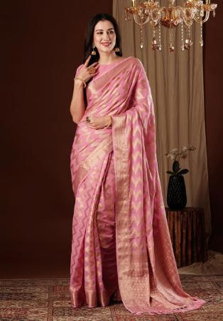 Picture of Sightly Georgette Pale Violet Red Saree