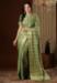 Picture of Shapely Georgette Dark Sea Green Saree