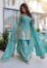 Picture of Ravishing Chiffon Cadet Blue Readymade Salwar Kameez