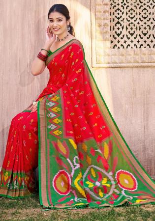 Picture of Superb Silk Red Saree