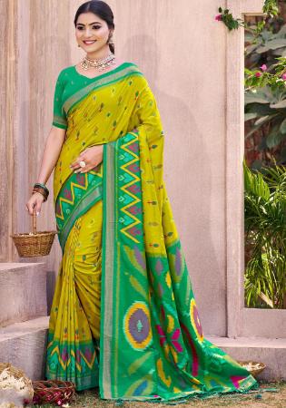 Picture of Alluring Silk Olive Saree